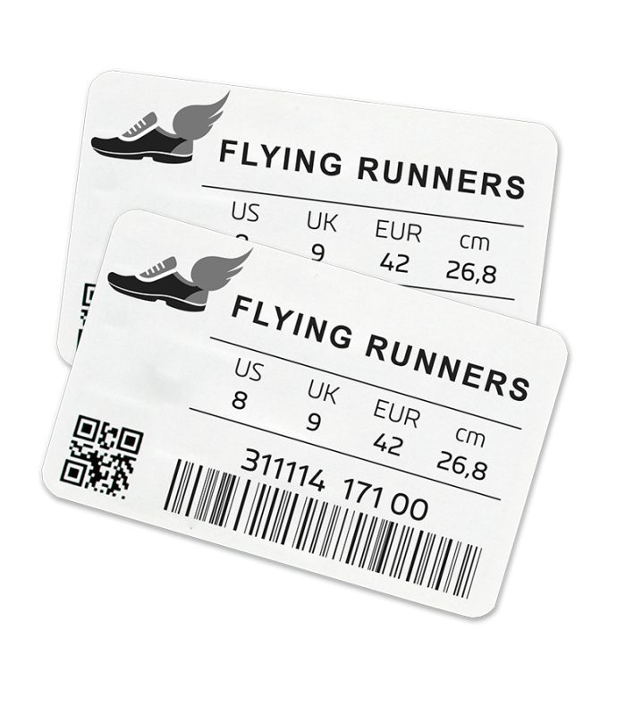 Schuhkartons Klebeetikett